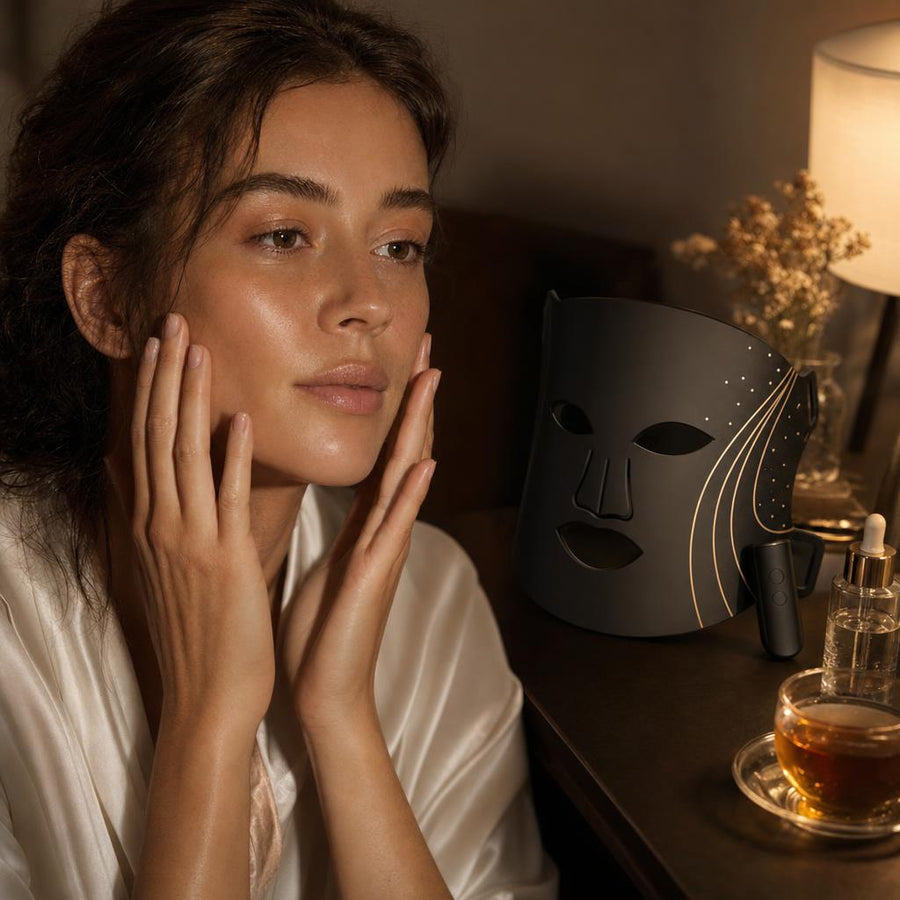 Mascarilla LED de silicona con sérum o crema